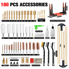 Universal Gun Cleaning Kit w/ Folding Stand for Rifle Pistol Shotgun Hard Carry