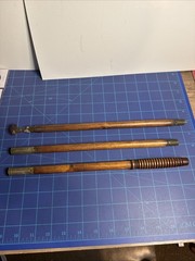 Antique 3 piece Wood Shotgun Cleaning Threaded Rod With One Attachment, Nice