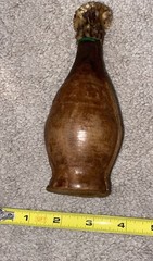 Leather Covered Plastic Squeeze Bottle With Antler Lid