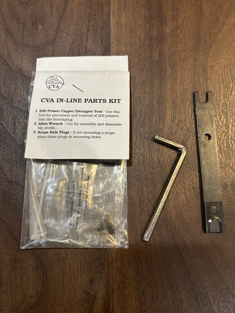 Cva Scope Hole Plugs, W/Allen Wrench And Cva 209 Copper/Extra Extractor Tool