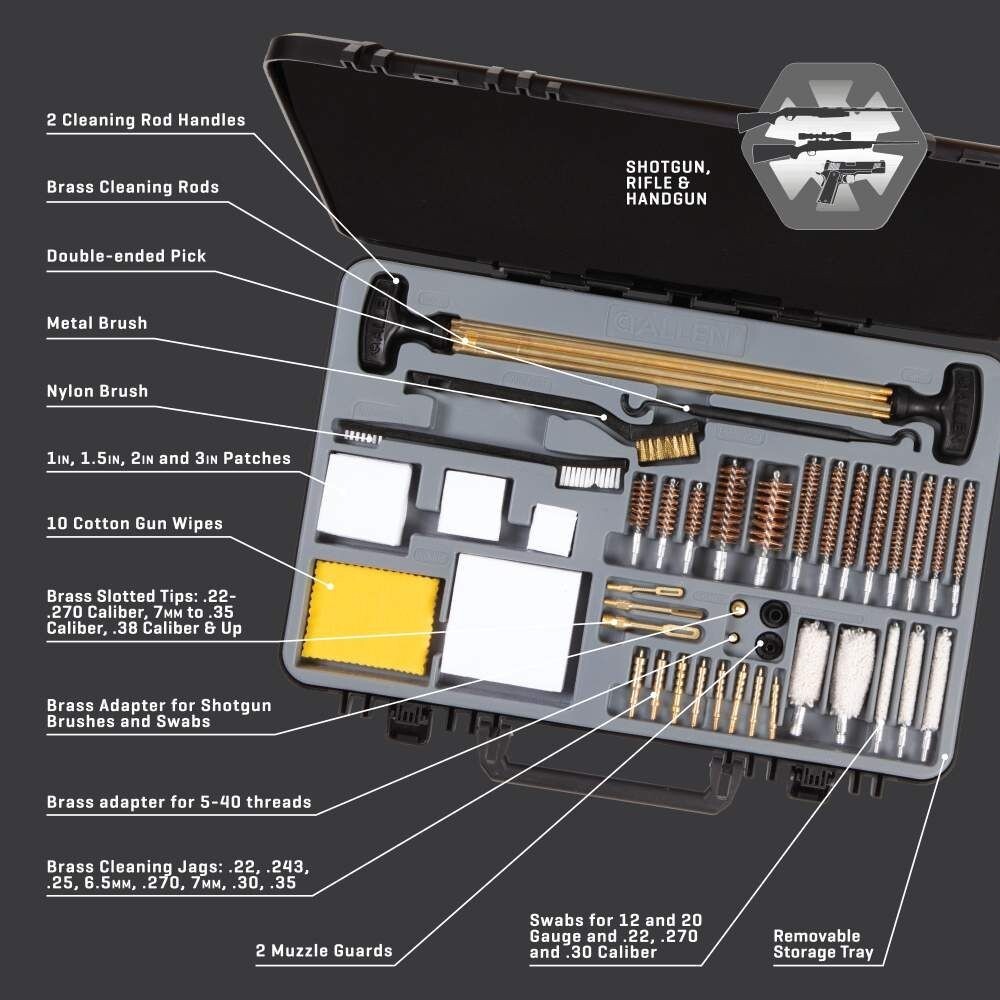 Allen 70977 Universal Master Gun Cleaning Kit – 50 Piece