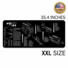 AR-15 Tactical Gun Cleaning Mat 35.4*15.7 Heavy-Duty Non-Slip Armorer Bench Pads