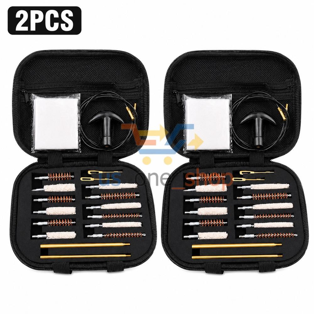 2 Set Universal Gun Cleaner Cleaning Kit Rifle Pistol Handgun Shotgun Firearm US