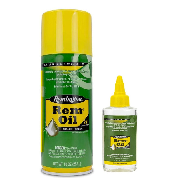 Remington Oil Spray Gun Aerosol Cleaning Lubricant, 10 Oz + Rem Oil Bottle 2 oz