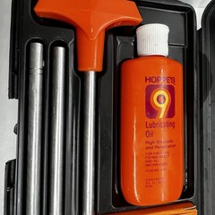 Vintage Hoppe’s 9 Gun Cleaning Kit Original Case, Solvent, Oil, Rods -USA