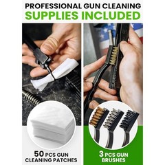 Universal Gun Cleaning Kit 43pcs Stainless Steel Rods CLP Oil Brushes Patches US