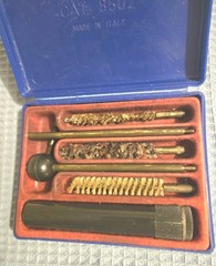 Vintage Pocket Size Handgun Cleaning Kit 22 Caliber CAT.8502 Made In Italy Look!