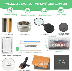 227 Pcs Card Care Clean Kit – Card Repair Polishing Kit with Cleaning Spray