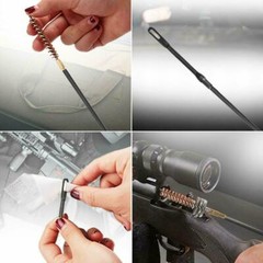 For .22LR, .223, .257, 5.56mm Rifle Gun Cleaning Kit Brush Cleaner with Pouch US