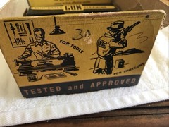 1949 RIG, RUST INHIBITING GREASE, 7 OINTMENT TUBES IN ORIGINAL DISPLAY BOX