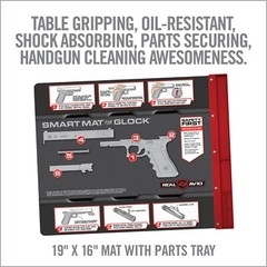 Real Avid Glock Cleaning Mat With Magnetic Parts Tray – 19”x 16” (AVGLOCKSM)