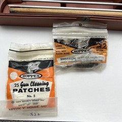Hoppes 9 Old Vintage Gun Cleaning Kit & Storage Box Nice Orange Hard Case c1980s