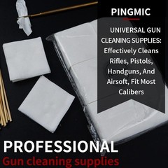 PINGMIC Gun Cleaning Supplies – Gun Cleaning Patches and Long Cotton Swabs Set,