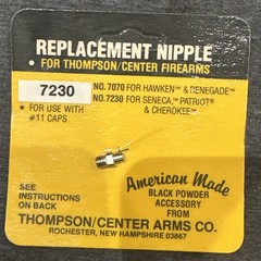 Thompson Stainless Steel NIPPLE #7230 Muzzle Loader For SENECA PARTIOT CHEROKEE