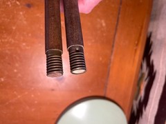 Vintage Shotgun Cleaning Rod 3 Pc Wooden Brass Gun Cleaning Rod 36” Antique