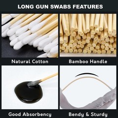Gun Cleaning Supplies, 600pcs Patches and 600pcs Swabs – Lint Free, Highly Ab…