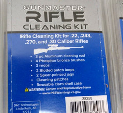 Gun Cleaning Kits: Set of 3 GUNMASTER Pistol, Rifle, Shotgun Aluminum/Bronze NEW