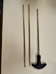 8-32 Gun Pistol Rifle Brass Rod kit 2 ea 10-1/2′ rods n 1 ea 9” rod with handle