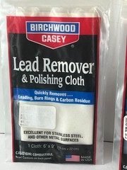 Lot 2 Birchwood Casey Lead Removed and Polish Cloth 6×9 Brand New