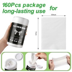 160Pcs 3-in-1 Gun Cleaning Wipes, CLP Lubricant Cloths for Hunters & Gun Owners