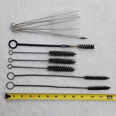 Lot of 12 Nylon Tube bore Cleaning Brush Set Carburetor Engine Cleaners