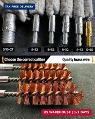 20 Pack Bore Brush/Bore Mop Kit,Gun Cleaning Brush for Shotgun/Pistol/Rifle,Bore