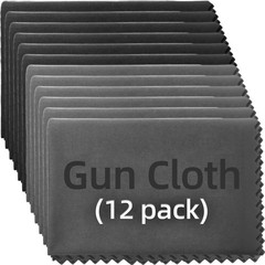 12 Pack Microfiber Gun Cleaning Cloth, 12″x12″ Lint Free Gun Cleaning Rags (G…