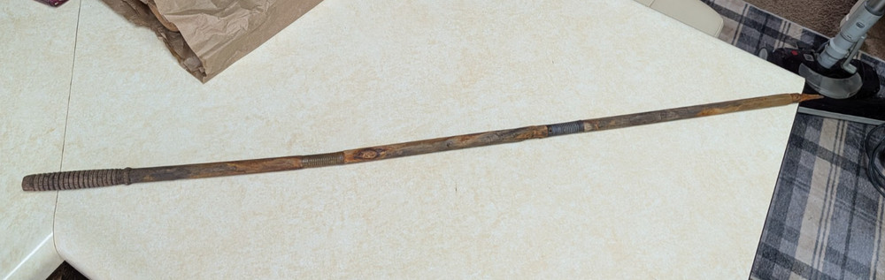 Antique Three Piece Wooden & Brass Gun Cleaning Rod From England Rough Works