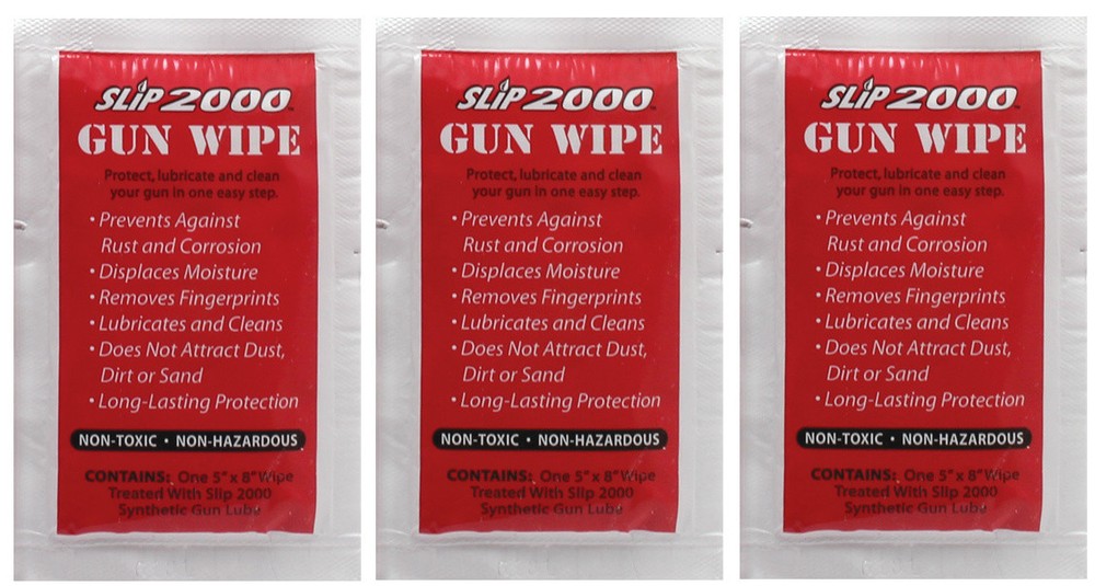Slip 2000 Airsoft Gun Rifle Pistol Lubricated Gun Wipes 5×8 inch Pack of 3