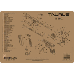Taurus G3C Pro Armorers Premium Bench Cleaning Mat Cerus Gear FDE
