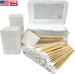 Gun Cleaning Supplies – Gun Cleaning Patches and Long Cotton Swabs Set, 6″ Cotto