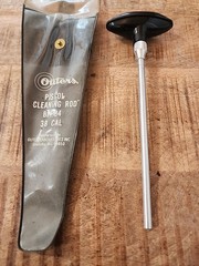 VINTAGE OUTERS PISTOL CLEANING ROD BP604 38 CAL WITH ATTACHMENTS AND SLEEVE