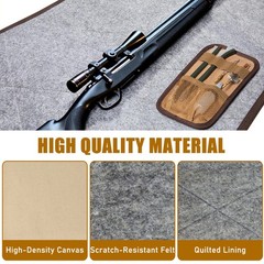 Portable Gun Cleaning Mat Roll Up Pistol Rifle Maintenance Pad Shooting Hunting