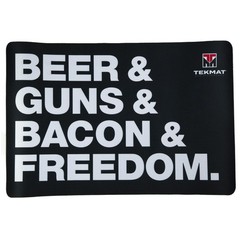 TekMat TEKR17BGBF Cleaning Mat Black/White Rubber 11″x17″ “Beer & Guns & Bacon