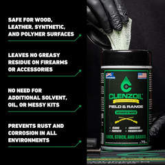 Field & Range Single-Use Saturated Gun Oil Wipe Packets | Individual CLP Wipes |