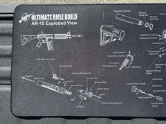 AR15 Rifle Build Bench 12×36 Gun Cleaning Mat Exploded Parts Diagram Mouse Pad