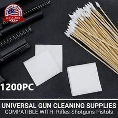 PINGMIC 1200/800/600PCS Gun Cleaning Kit – Gun Cleaning Patches and Swabs, 6-inc