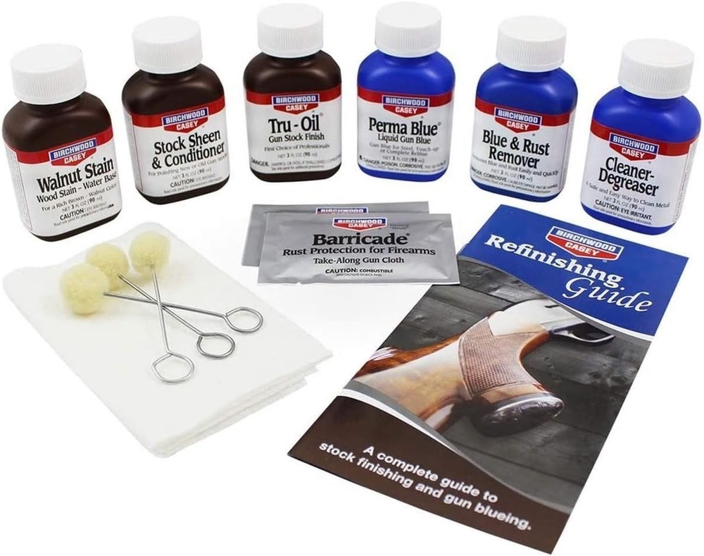 Birchwood Casey Deluxe Perma Blue TruOil Complete Gun Finishing Kit