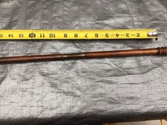 Vintage Wood And Brass Shotgun Cleaning Rod Oak