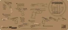 Sig Sauer P365 Instructional Gun Cleaning Mat Jumbo 12″ X 27″ Cerus Gear FDE