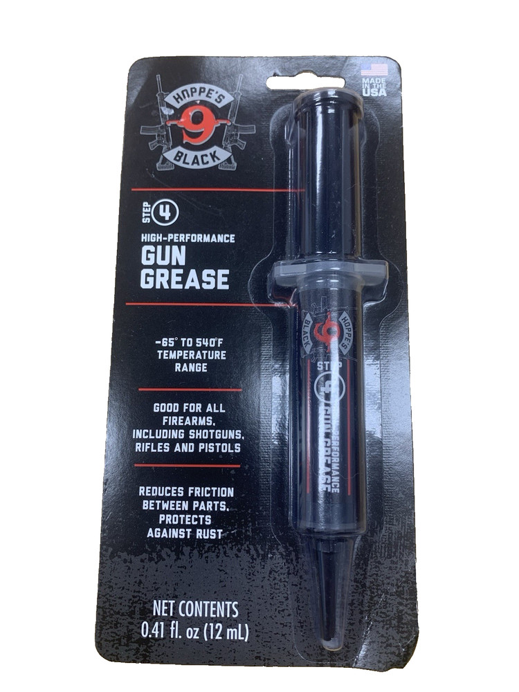 Hoppe’s Black Gun Grease Synthetic Polymer Formula 12cc Syringe # HBGG New