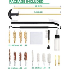Universal Gun Cleaning Kit for Rifle Pistol Shotgun .17 – .45 Cal. Most Caliber