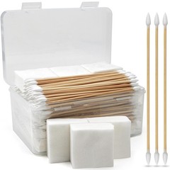 Gun Cleaning Supplies Case – 600PCS Patches & 200PCS Swabs, 6” Double Ended…