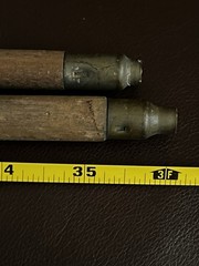 2- 3 Piece Vintage Large Bore Shotgun Gun Cleaning Rods Wood Wooden Brass