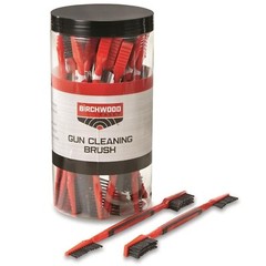 Birchwood Casey Dual End Nylon Cleaning Brushes 25 Pack Red in Plastic Tub