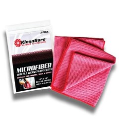 Kleen Bore Microfiber Waffle Weave Cloth 16″ x 16″ Cotton Flannel 2-Pack – MCR