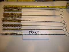6 pc TUBE CLEANING WIRE BRUSHES BRASS WIRE BRUSH PIPE CLEANING NEW