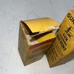 Vintage Outers Gunslick Solvent Bottle And Gun Cleaning Patches Boxes T4B