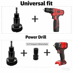 Wheel Hub Cleaning Kit for Power Drill – Includes 1 Adapter and 5 Grinding