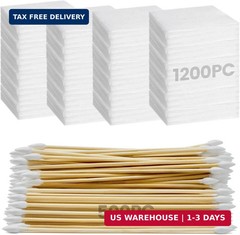 Gun Cleaning Supplies – Cleaning Patches and Cotton Swabs, 6″ Long Cotton Swab &